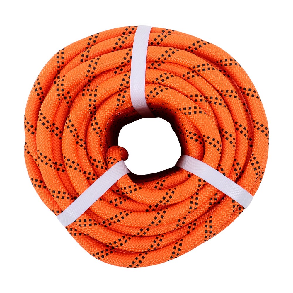 5174 Pounds Orange Black1/2 in X120′ 48 Stranded Braided Rope Breaking Strength