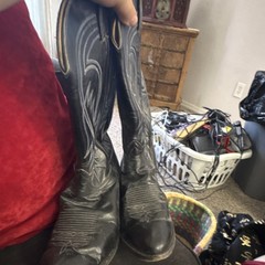 Tony Lama Western Boots Black Leather 6238 Men’s Size 11 D