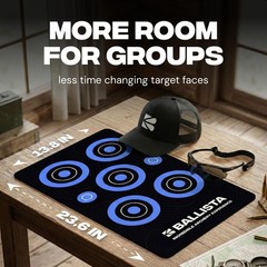 BALLISTA Reusable Self-Healing Rubber Archery Target Bright Bullseyes 13.8×23.6″