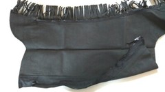 Western Equitation Show Chaps – Black Synthetic Suede -Elastic Fit – XS,S,M,L,XL