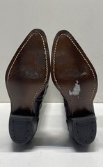 Dan Post 2261 Chocolate Brown Black Leather Western Cowboy Boots Size 8.5 C