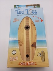 Tiki Toss Short Board Edition Hook & Ring Toss Game 100% Bamboo Board NIP