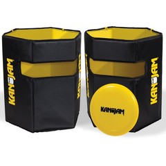 Kan Jam Foldable Travel Disc Toss Game – Black & Yellow, Standard, Classic