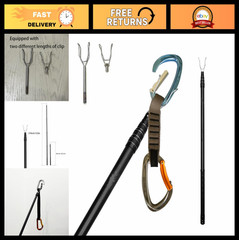 Lightweight Adjustable Stick Clip Tool for Sport Climbing & Bolt Clipping – 122″