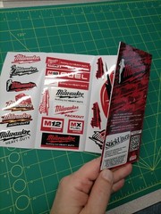 Milwaukee Hard Hat & Toolbox Sticker Pack – 30+ Waterproof Vinyl Stickers