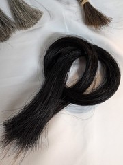 4 Horse Hair Tassels w/ Loop Blonde and Gray Plus Chestnut & Black Loose Bundles