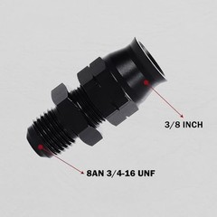 8AN Male to 3/8″ Hardline Compression Fitting 8AN to 3/8 in Swivel fitting