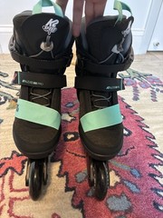 K2 Alexis Pro 80 Women’s Inline Skates Sz 6 in Black/Teal – Excellent Condition