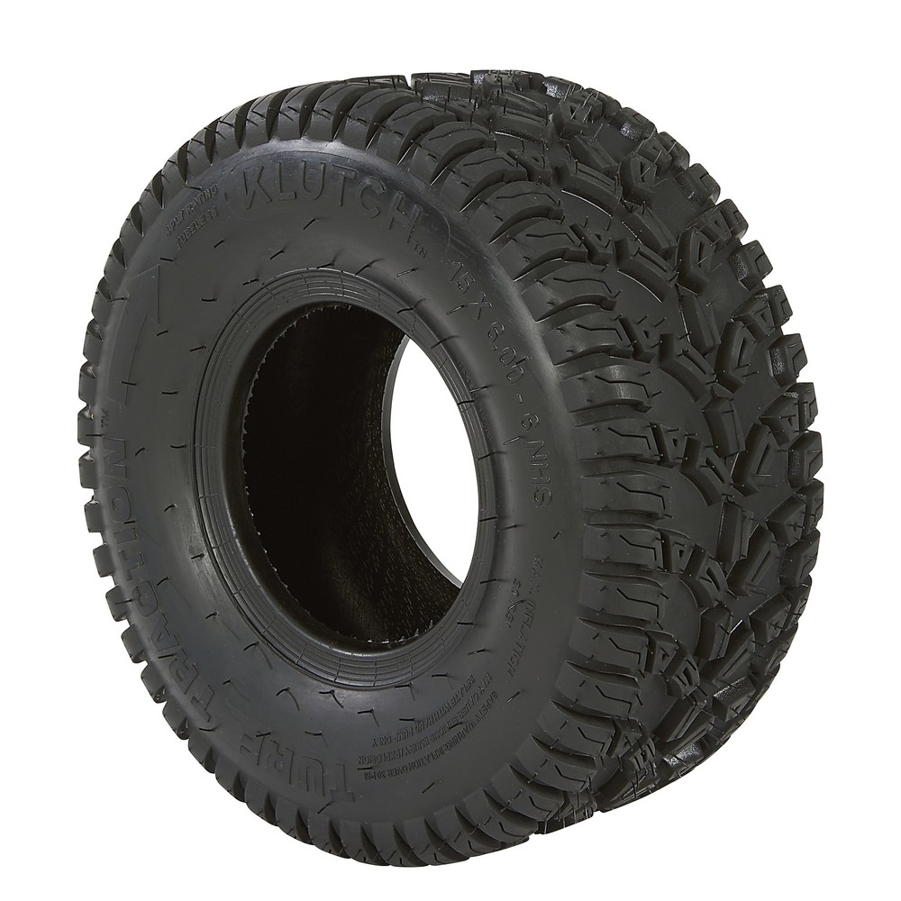 Klutch Pneumatic Lawn Mower Tire, 15 x 6.00-6, Turf Traction Tread