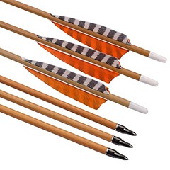 Elong 6pk 30″ Archery Carbon Arrows Wood Camo Spine 600 Recurve Bows Turkey F…