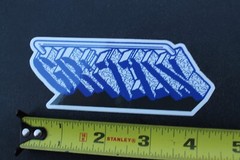 Grizzly Skateboards Griptape Blue Handrail OG Z58B Vintage Skateboarding STICKER