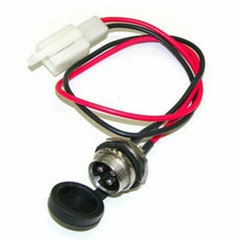 Battery Charger Connector 3-Prong Charging Socket with 2 Wires w/connector