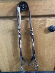 Gist Classic Equine Snaffle Bit w/ Leather Headstall & Reins