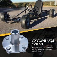 4 Lug 1″ Live Axle Adapter Hub for Go Kart Cart ATV Quad Trailer – 4″ x 4″