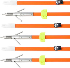6/12Pcs Archery Fiberglass Bowfishing Arrow Bow Fishing Arrows with Broadheads a