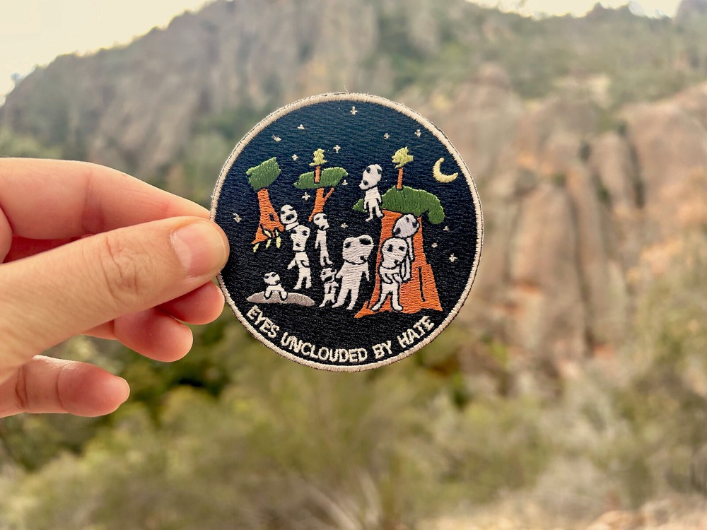 Glow in the dark, Kodama Patch, Princess Mononoke Iron on patch for cap backpack