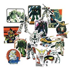 25 Piece Mix Lot 2” Mecha Robot Anime Sticker Pack – Retro Japan Decals Slaps