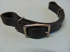 Adjustable Leather Chin CURB STRAP OILED BLACK or BROWN BURGUNDY LIGHT RAWHIDE