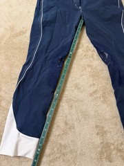 Equestrian Devon-Aire Women’s Riding Breeches Navy Knee Patch Size 34 Stretch