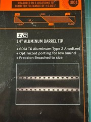 CRBN IC SS8 barrel (SILVER) w/ Stainless Steel .689 insert: AC thread. BNIB!