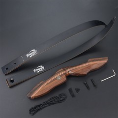 60″ Takedown Recurve Bow 25-60lbs 12x Arrows Wooden Archery Adult Target Hunting