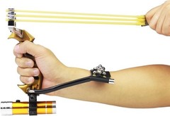 Slingshot,Wrist Sling Rocket Professional Hunting Slingshot with Heavy Duty L…