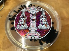 Dynamic Disc Lucid Ice Justice 175 gram golf disc Scale of Skulls stamp dyed