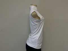 New With Tag LotusRomeo Women’s White Sleeveless Equestrian Show Shirt Size M