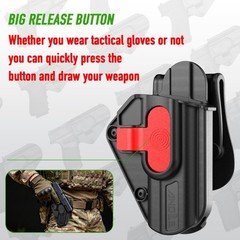 Adjustable Holster for Hellcat Pro/Glock 17 19 19X 43 44 45 48 / Ruger 57 / S…
