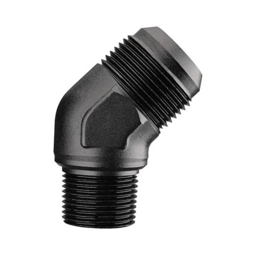 16AN Male Flare to 3/4″ NPT Pipe Fitting Adapter 16AN to 3/4 NPT 45 Degree