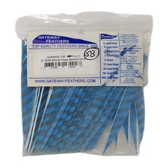 58 Count Gateway Archery Arrow Feathers 5″ Right Wing: Shield Faux Barred Blue