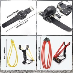 Fishing Reel Slingshot Catapult with Broadheads, Rubber Bands & Carry Bag