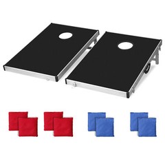 Cornhole Bean Bag Toss Set Boards Outdoor Party Game Toys All Ages W/Carry Case