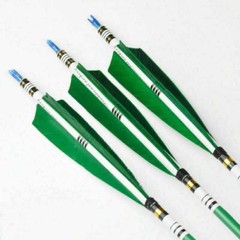 12Pcs 30» Archery Carbon Arrows Spine 500 OD 7.8mm 5″ Turkey Feathers / Quiver