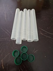 5 Vintage Paintball Marker Tubes 10 Rounds Holder Speedloader with Green Caps
