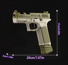 Semi Automatic Handgun Realistic Shoots Rubber Bullets Long Range 20 Bullets