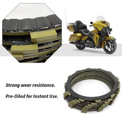 Extra Friction Steel Clutch Plate Kit For Harley Softail Street Dyna King