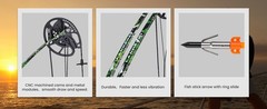 Bowfishing Bow Kit with 3 Arrows 15-45 LBS,Fishing Reel for Fishing, Hunt＆Shoot