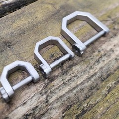 Titanium Alloy D Shape Keychain Buckle Portable Backpack Connector Pendant EDC