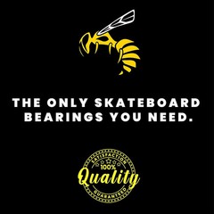 Yellow Jacket Premium Inline Skate Bearings, Roller Skate Bearings, 608, ABEC (P