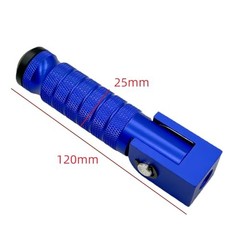 Universal 8mm Motorcycle Foot Pegs – Foldable Bike Pegs, 90 Degree Fixed Blue