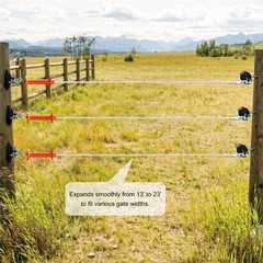 3 Pack Electric Fence Bungy Gate Kit – Expands 13ft to 23ft Heavy Duty Bungee…