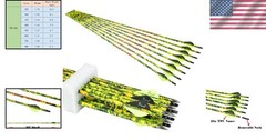 12PCS Camo Carbon Arrows for Hunting Practice