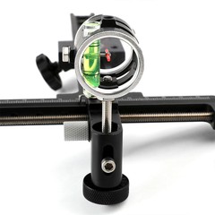 Compound Bow Sight Single Pin 0.059″ Fiber 4X Lens Long Pole Archery Hunt TP8510