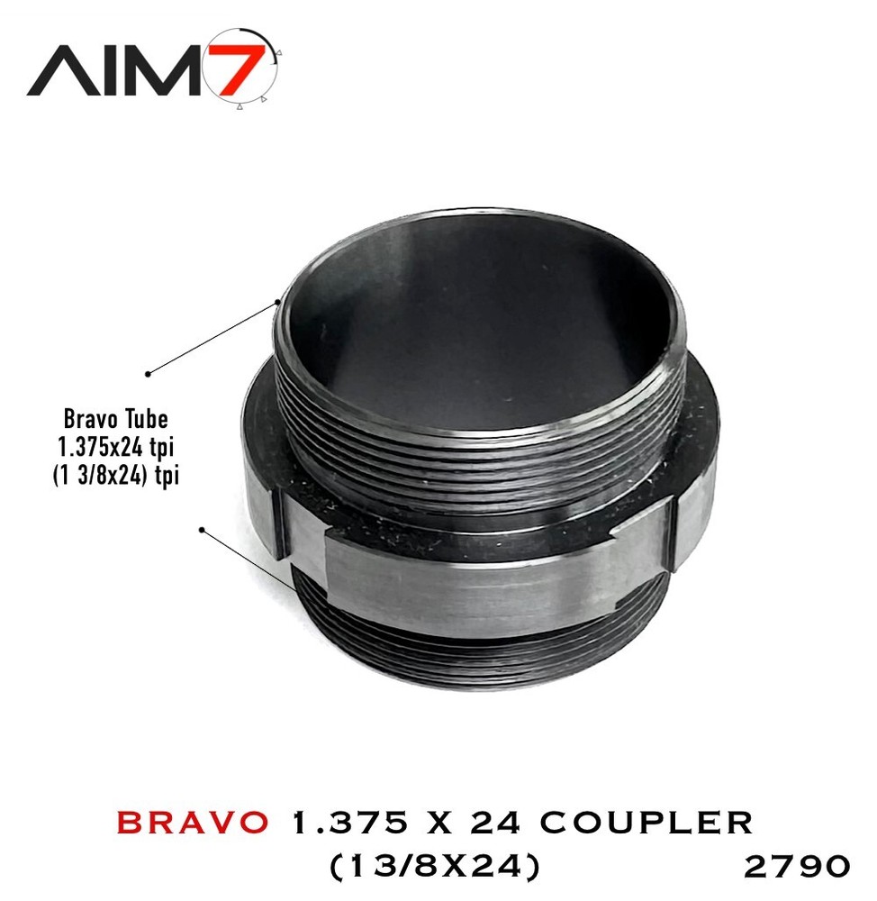 AIM7 17-4 billet Steel Bravo Hub Connector (1 3/8×24)1.375-24 TPI Male to Male
