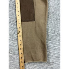 On Course Breeches Womens 34L Tan Cotton Naturals Shapely Equestrian Knee Patch