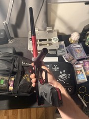 DLX Luxe X Electronic Paintball Marker Semi-Auto Black/Red w/ Freak XL & OLED