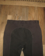 TUFFRIDER mens SZ 34 black COTTON FULL SEAT equestrian riding pants/breeches