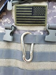 3″ x 1 7/16″ Spring Back Zinc Plated Metal Carabiner: 2pcs per pack – USA stock