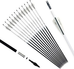 30″ Fluorescent Carbon Arrows – Removable Tips – 12 Pack